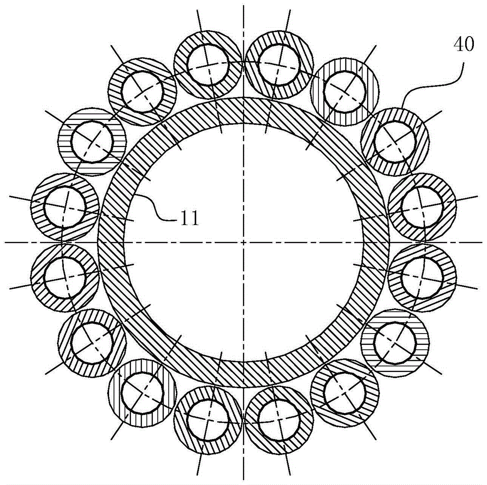 Composite bearing deflection limiting device for stirring shaft