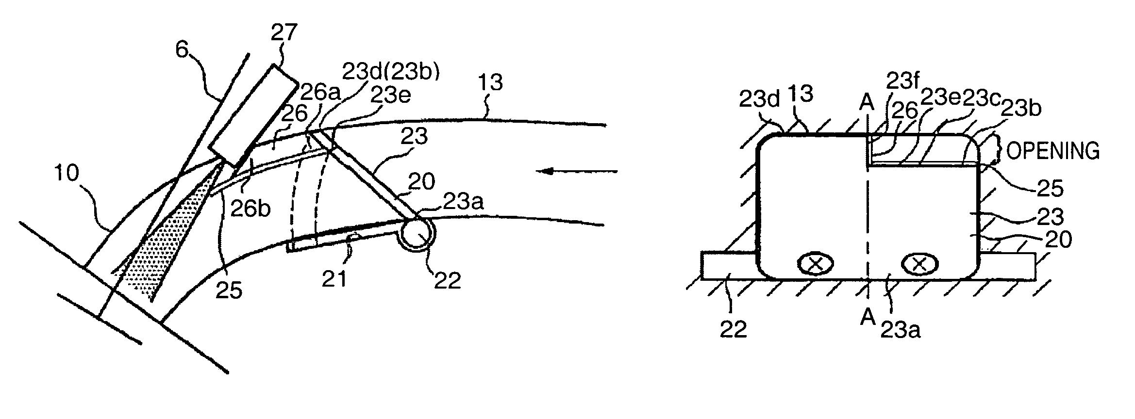 Internal combustion engine air intake structure