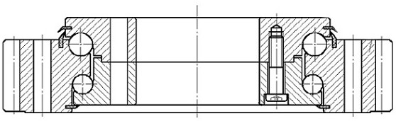 Calculation method for static load bearing curve of double-row different-diameter ball slewing bearing