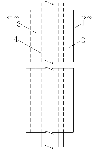 Auxiliary tube drawing device for deep hole karst grouting and construction method thereof
