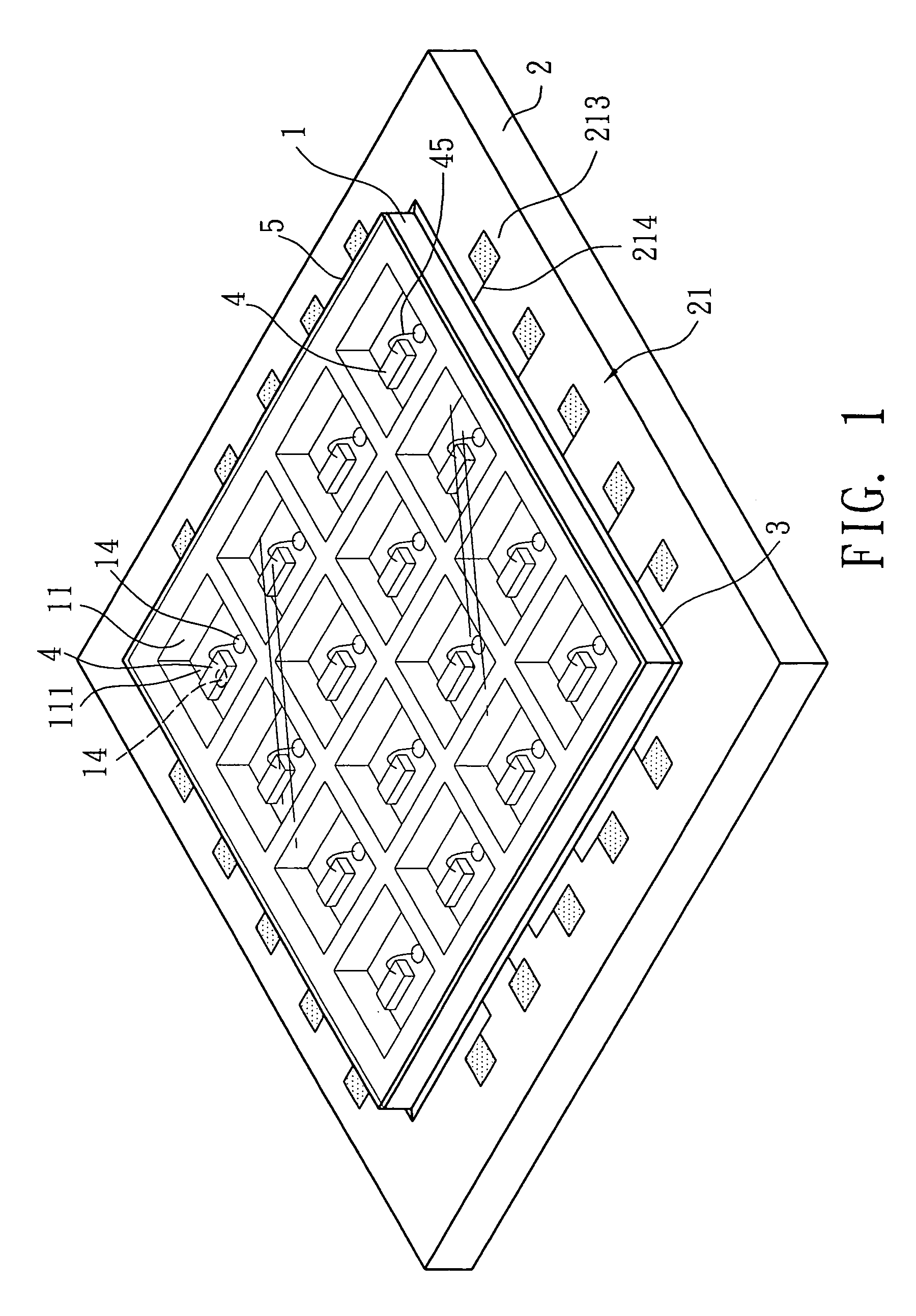 Array-type modularized light-emitting diode structure and a method for packaging the structure