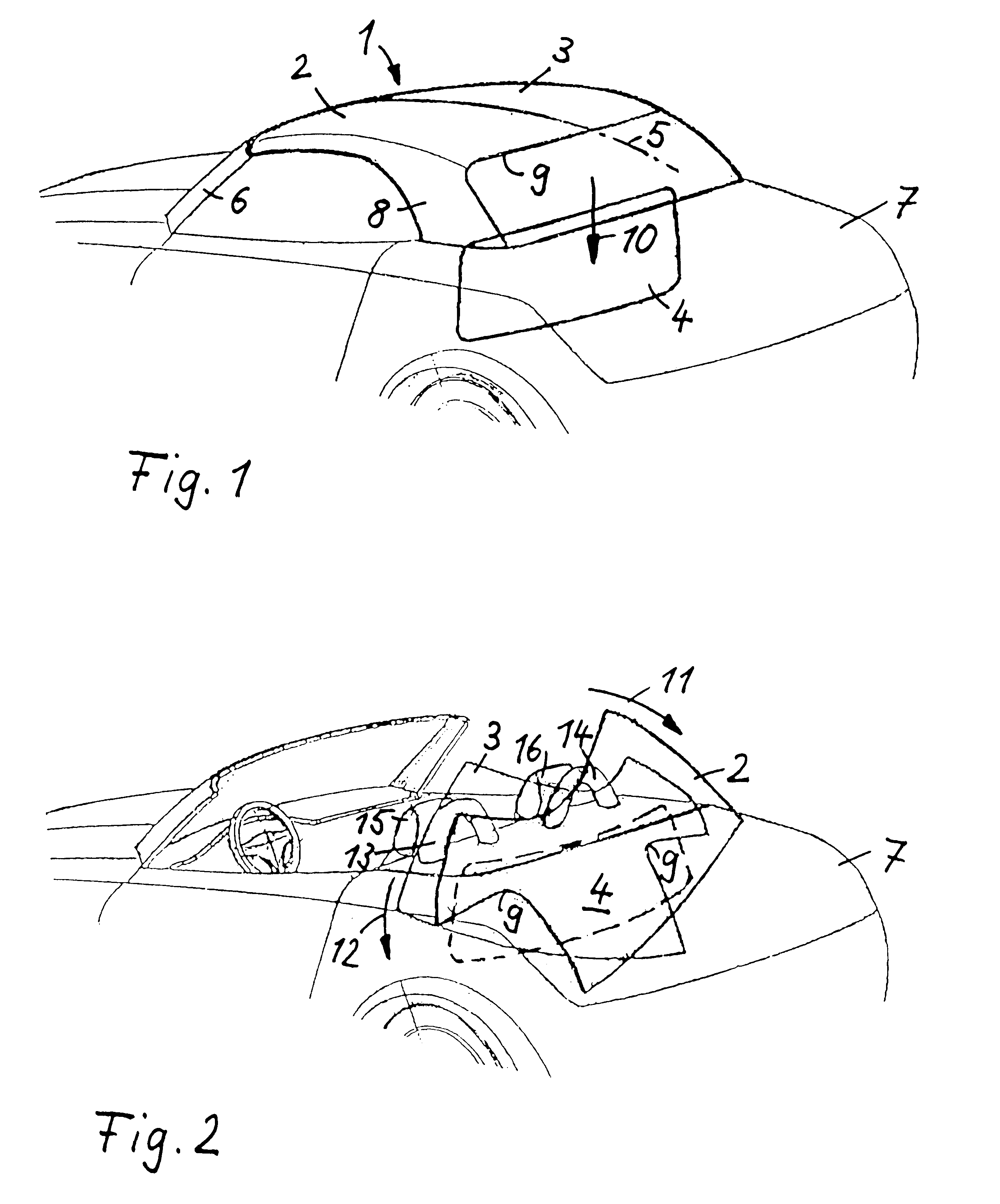 Hardtop vehicle roof movable between closed and open positions