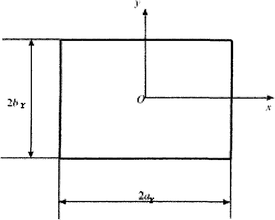 Method for determining sectional dimension of rectangular beam with lugs