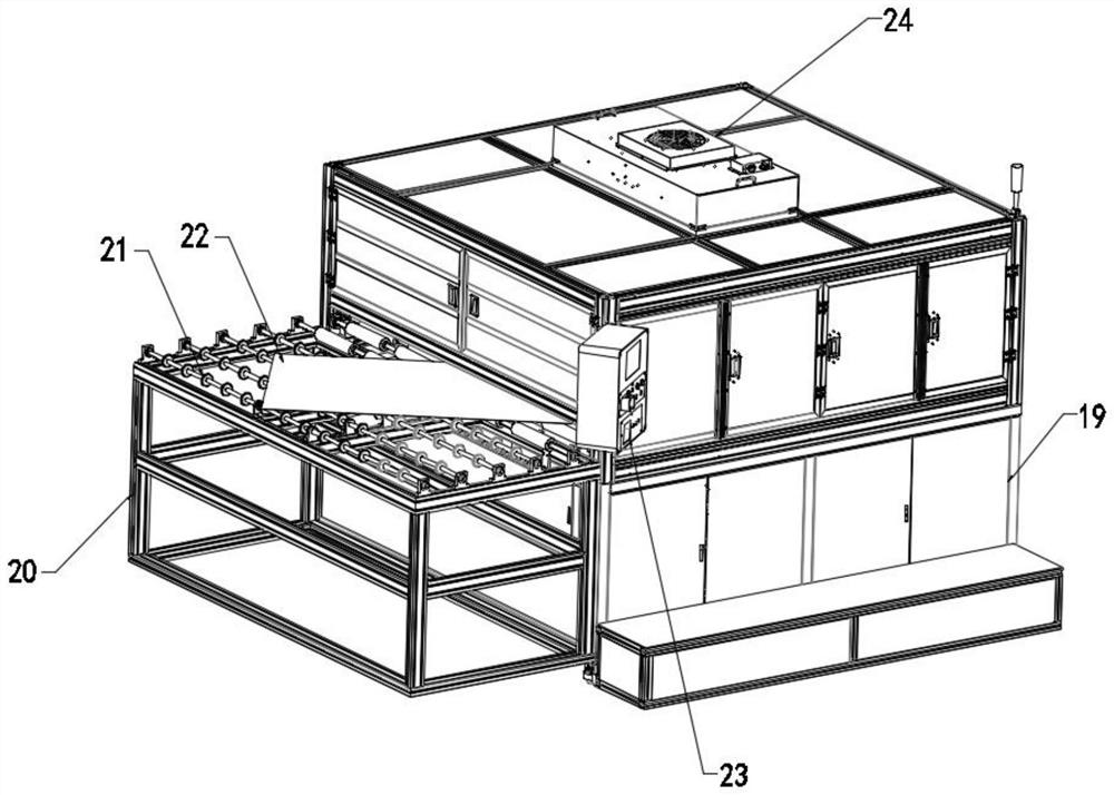 Polarizing film tearing mechanism