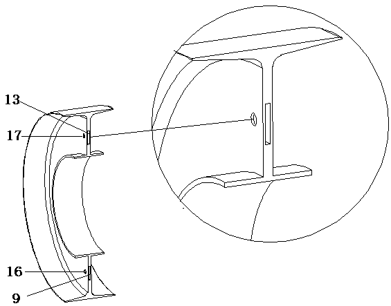 Two combined semi-circular aluminum alloy hub sleeve rings mounted on hub