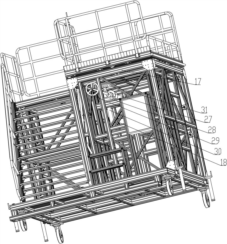 Engine and propeller system working platform and using method