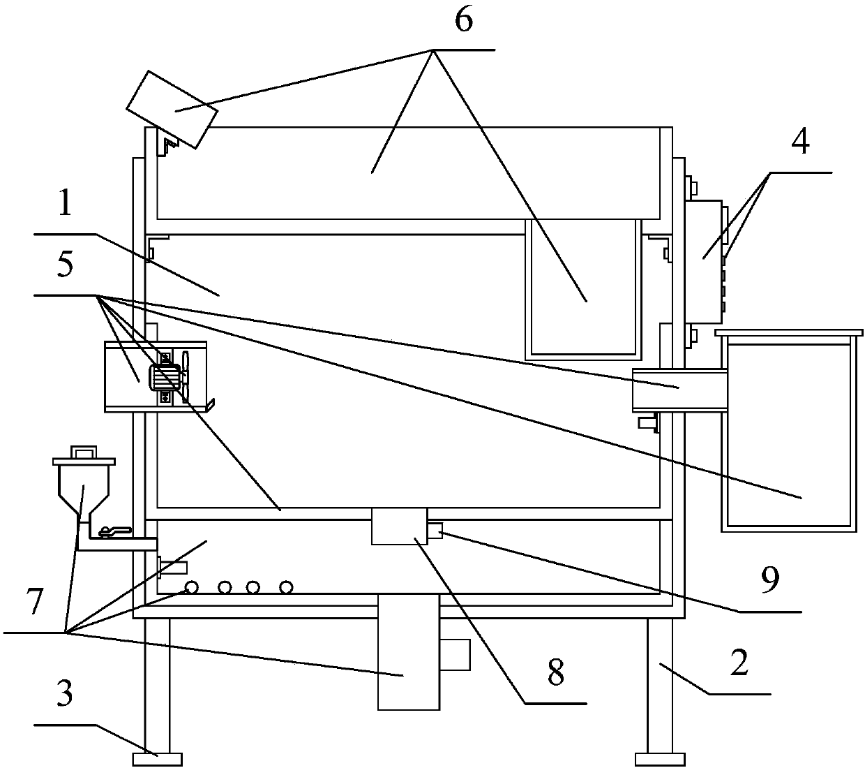 Structure-improved seed clearing device for agricultural planting