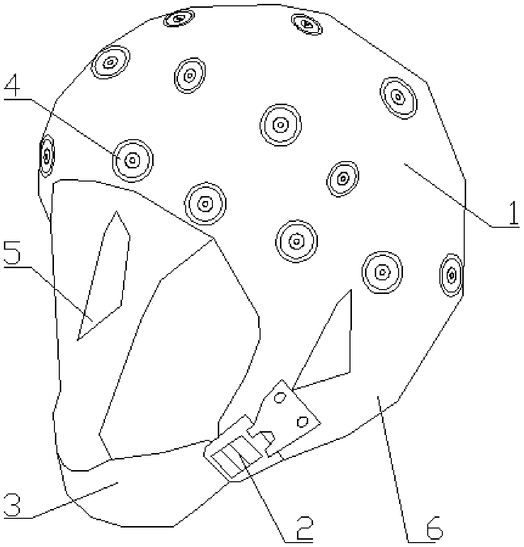 Electrode fixing cap for electroencephalogram examination