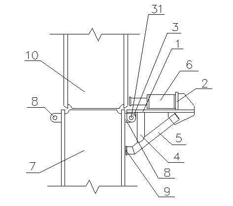 Steel column butt joint plane position correction device