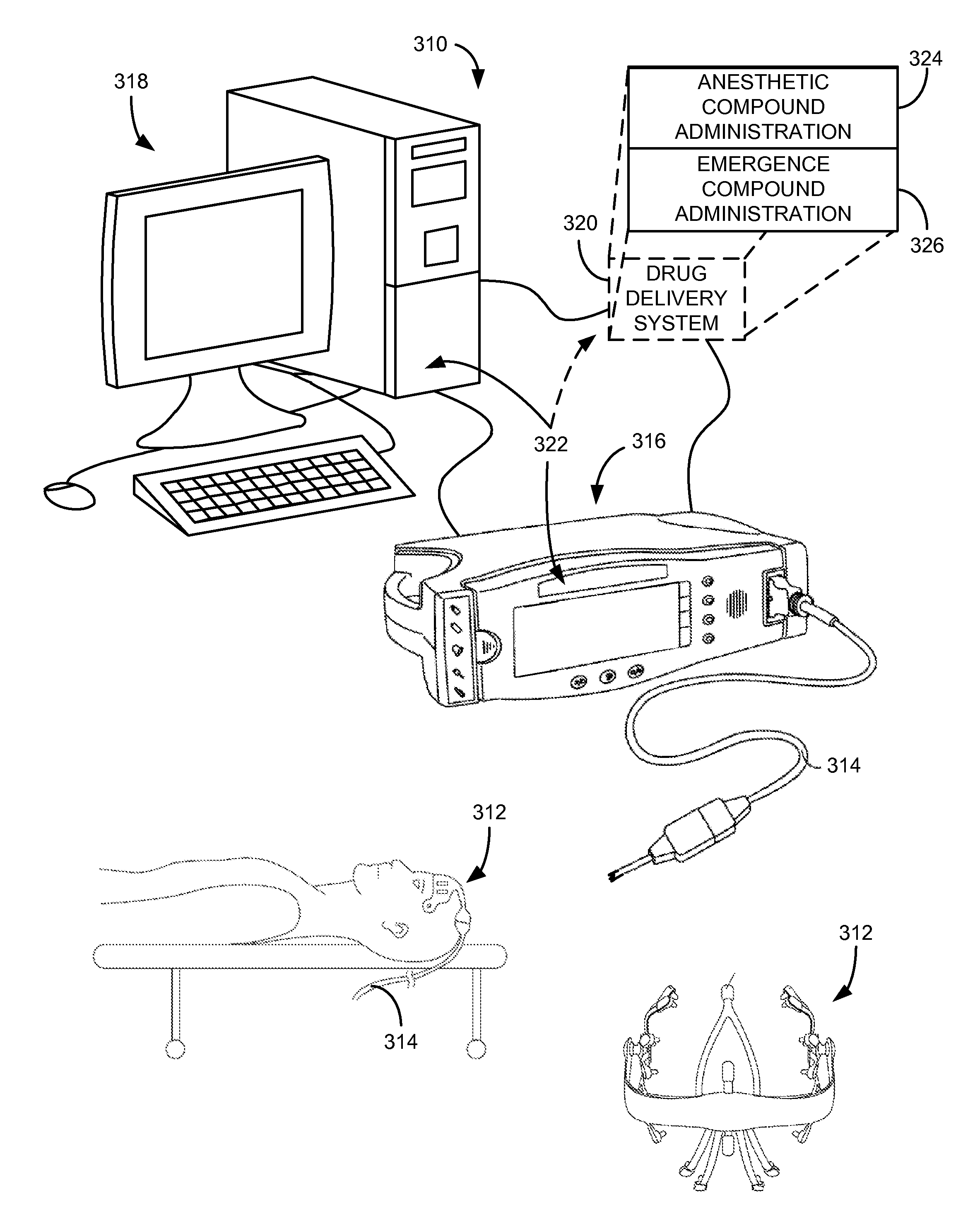 System and method for monitoring anesthesia and sedation using measures of brain coherence and synchrony