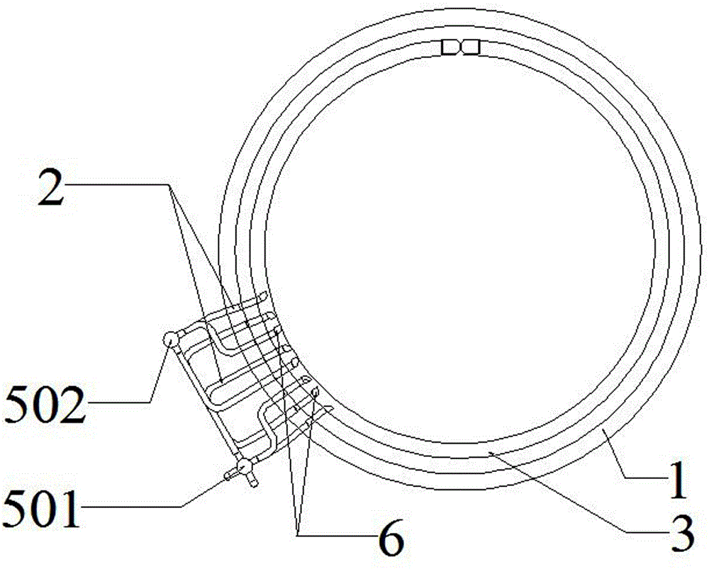 Water-cooled wall of ammonia oxidation furnace