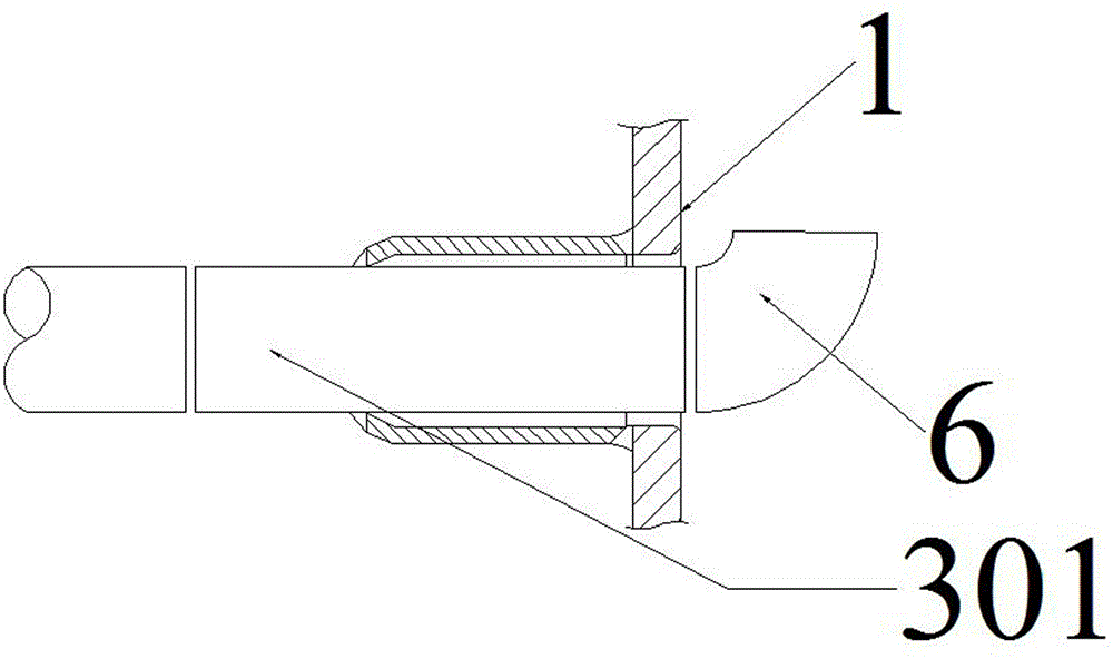 Water-cooled wall of ammonia oxidation furnace