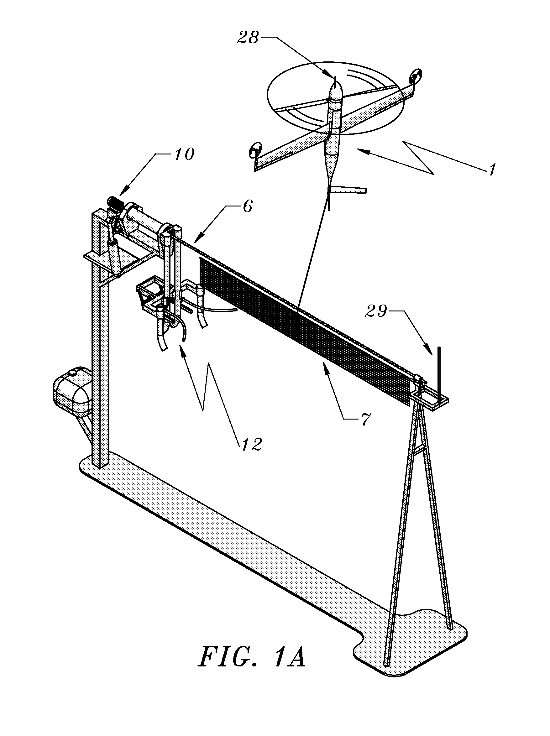 Method and apparatus for automated launch, retrieval, and servicing of a hovering aircraft