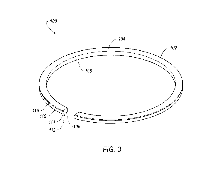 Piston ring with projection
