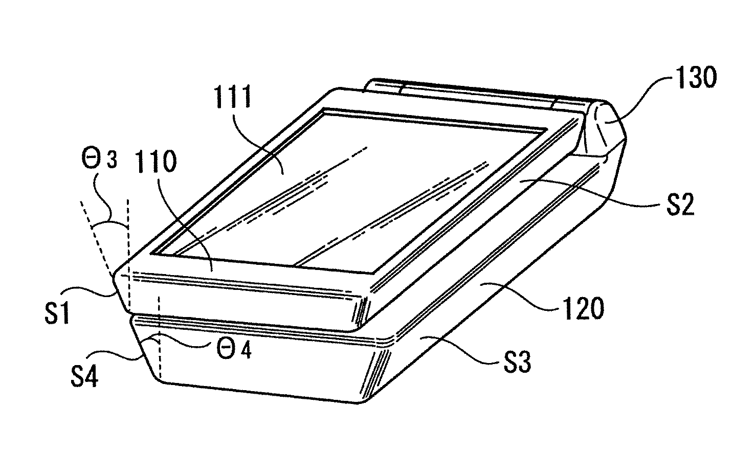 Portable terminal with rotating display