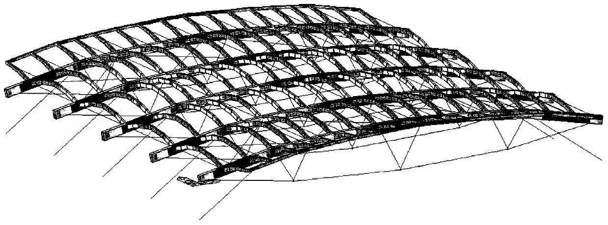 Assembly type large-span wooden beam string structure hoisting construction method