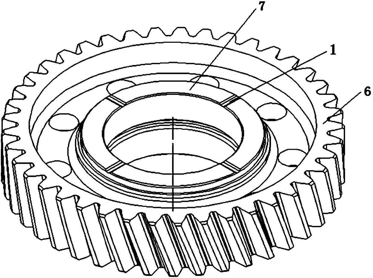 Hydraulic pump idle gear component