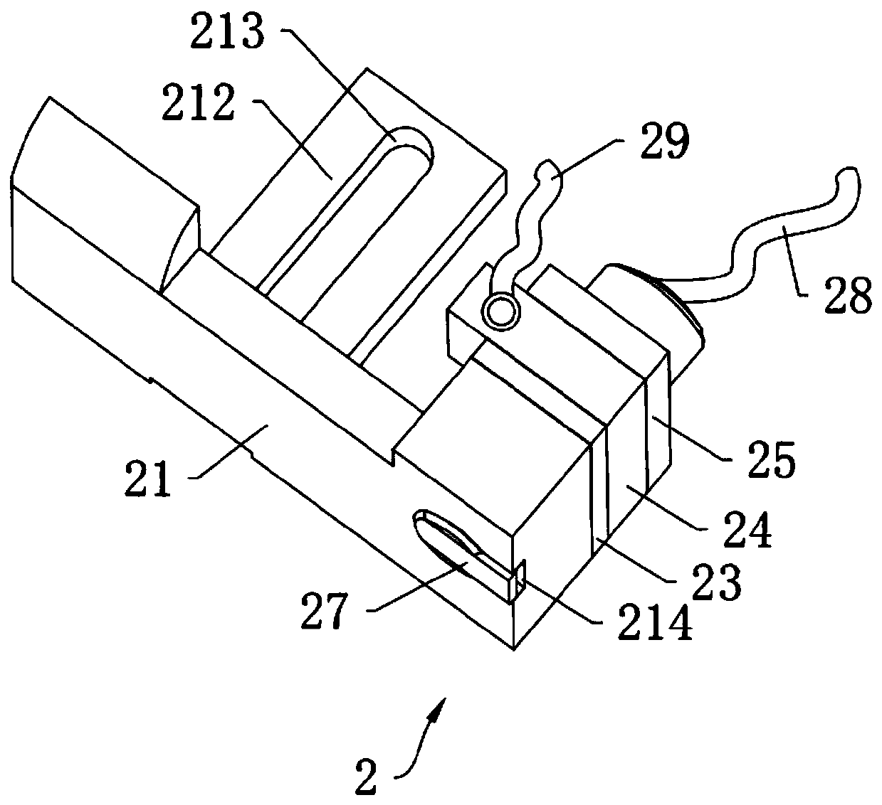 Aluminum electrolytic capacitor winding and nailing machine guide pin unloading detection device