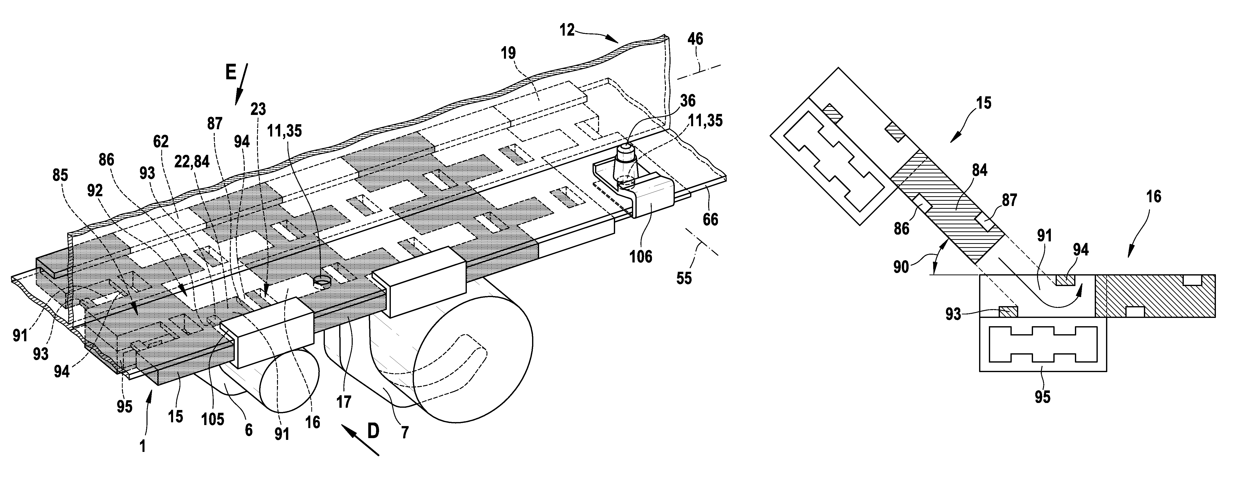 Device for supporting systems