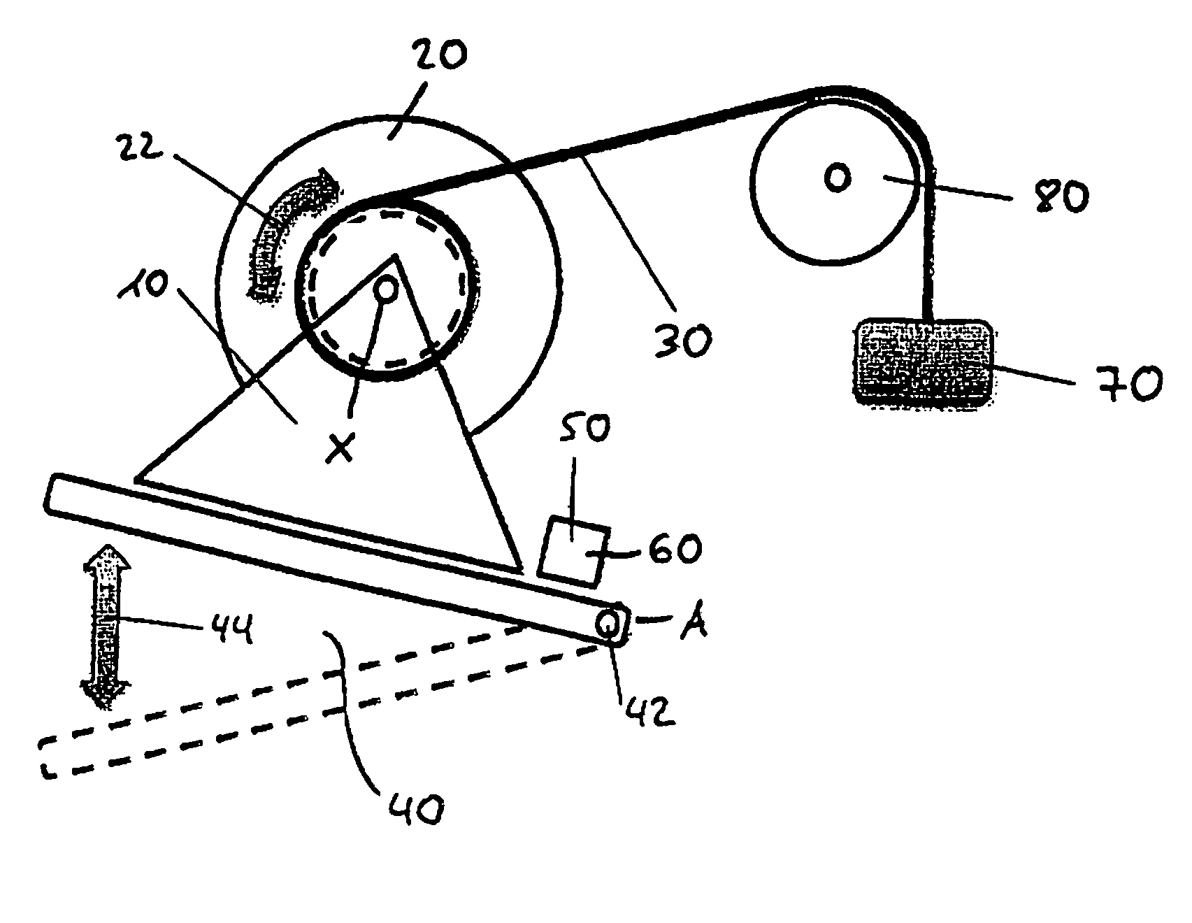 Cable winch device