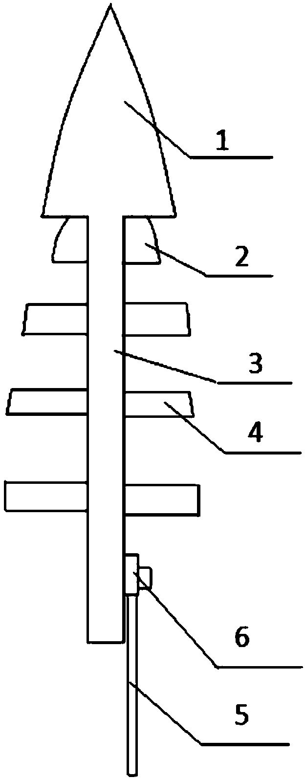 Design method of lightning receptor for wind turbine blade