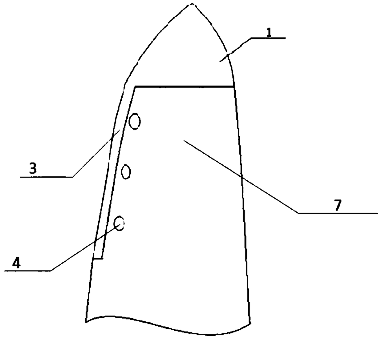 Design method of lightning receptor for wind turbine blade