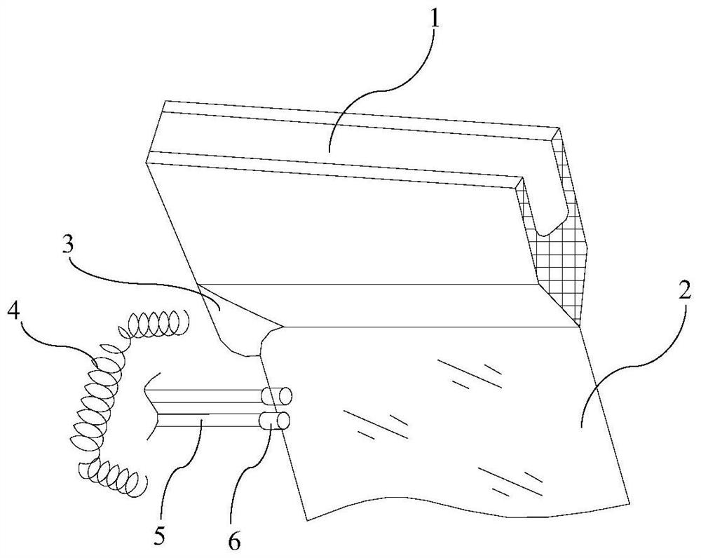 A substrate glass forming device and a heating device for the drainage area thereof