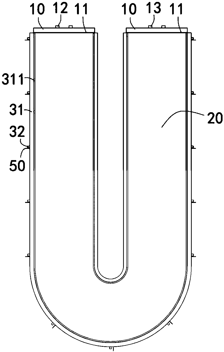 Environmentally friendly and energy-saving mountain-shaped silicon carbide smelting tail gas recovery device and recovery method