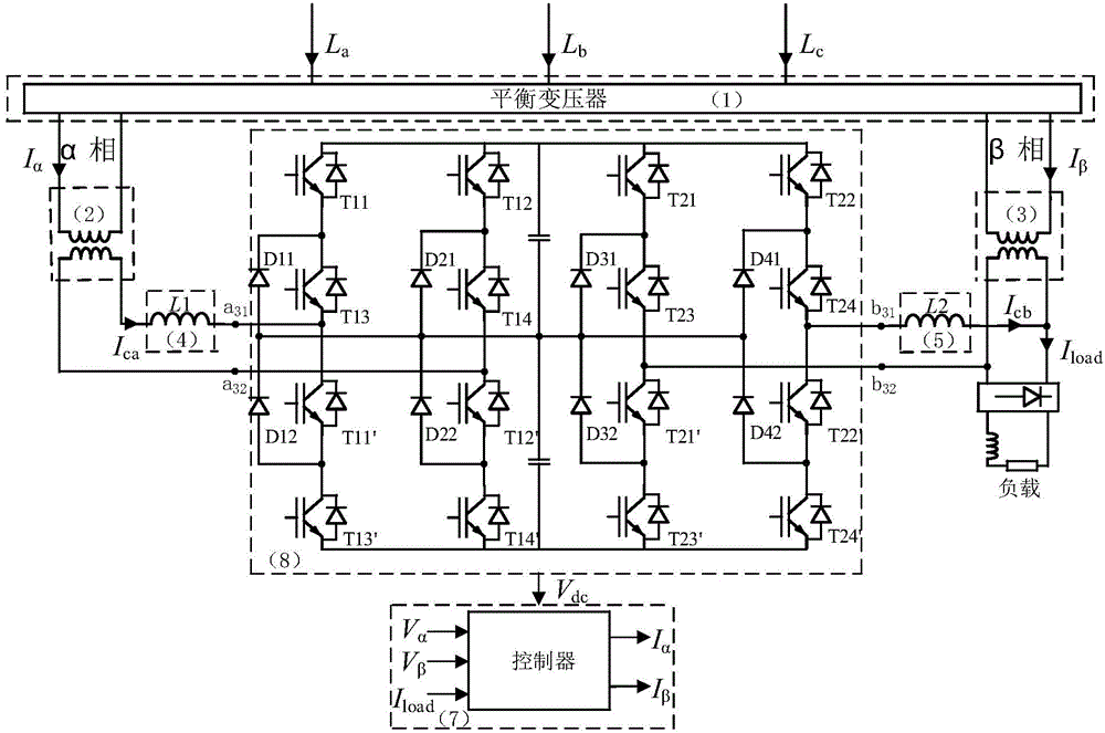Same-phase power supply system based on single-phase full-bridge diode clamping multilevel back-to-back converter