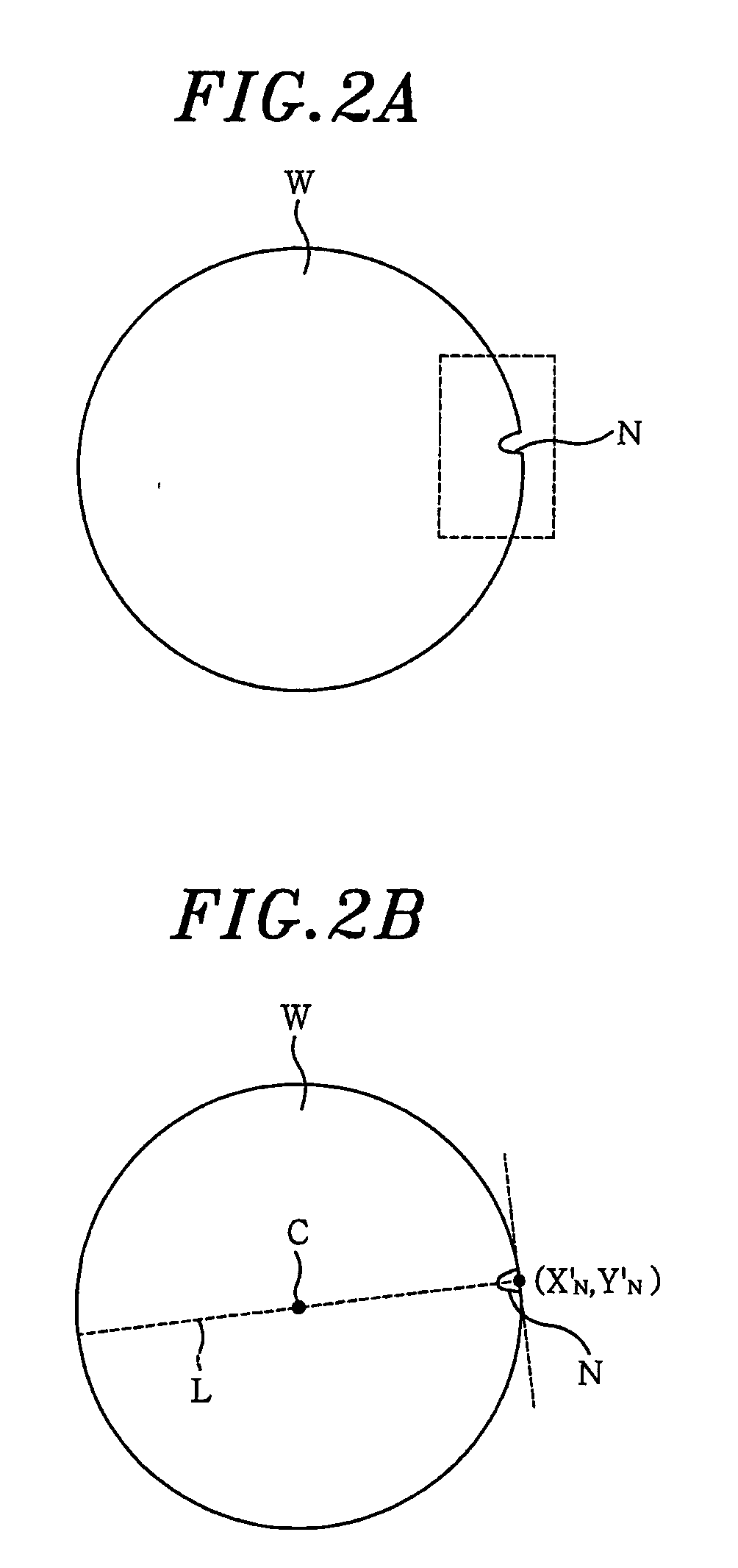 Method for detecting the center of wafer and storage medium storing a program for executing the method