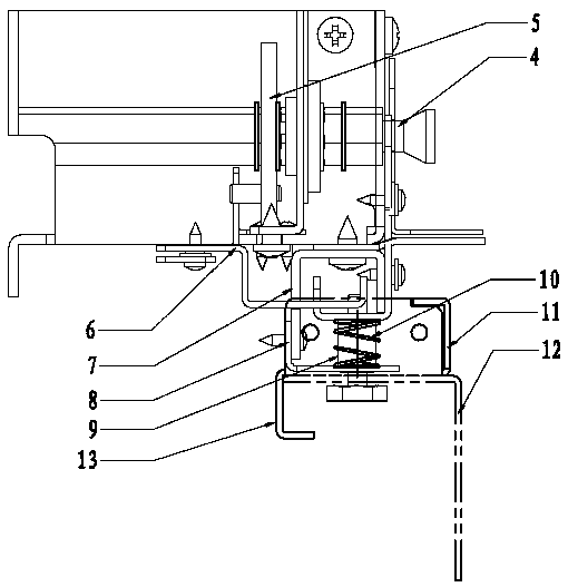 A three-position switch mechanism door interlocking device