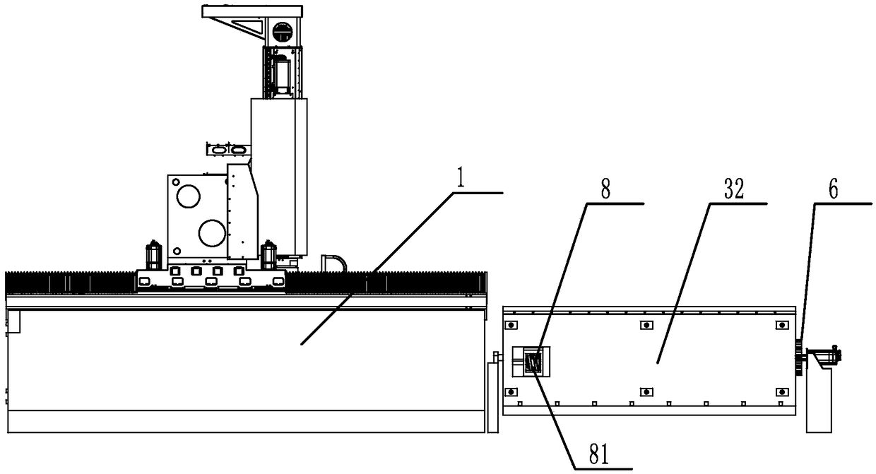 Method and plate flipping milling machine for achieving five-axis gantry horizontal plate flipping milling