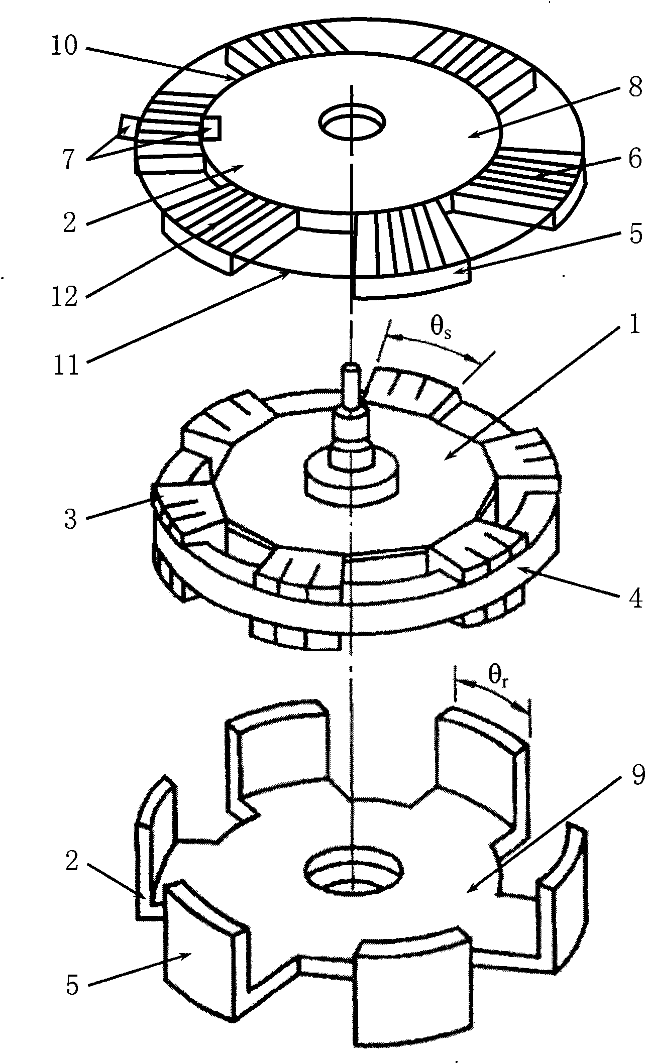 Single-phase switch reluctance multifunctional motor with starting winding