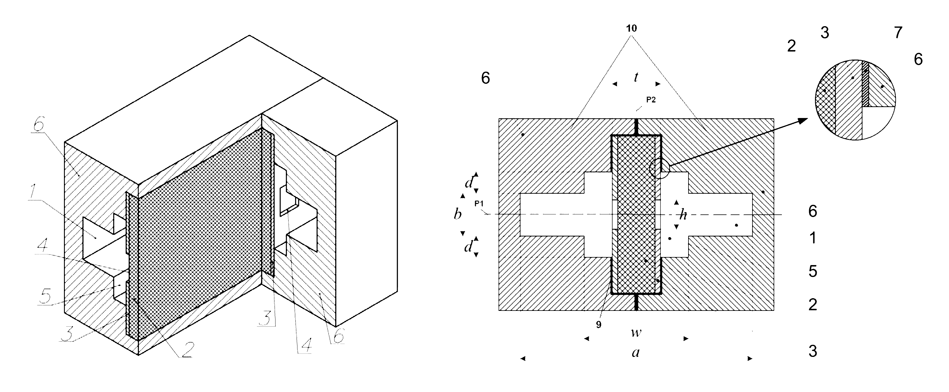 Rectangular band-pass filter having recesses of less than one-quarter wavelength depth formed therein for fitting a dielectric insert with a superconductive film within the recesses