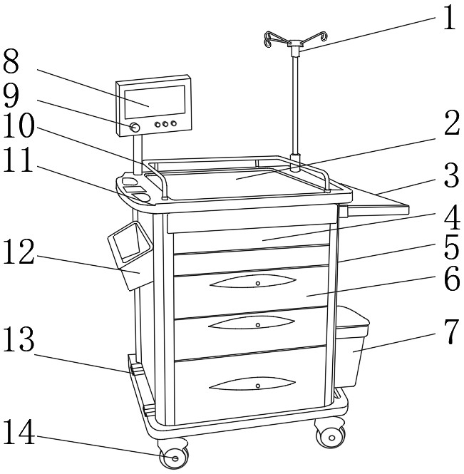 Portable moving device for drug administration and infusion in gynecological treatment