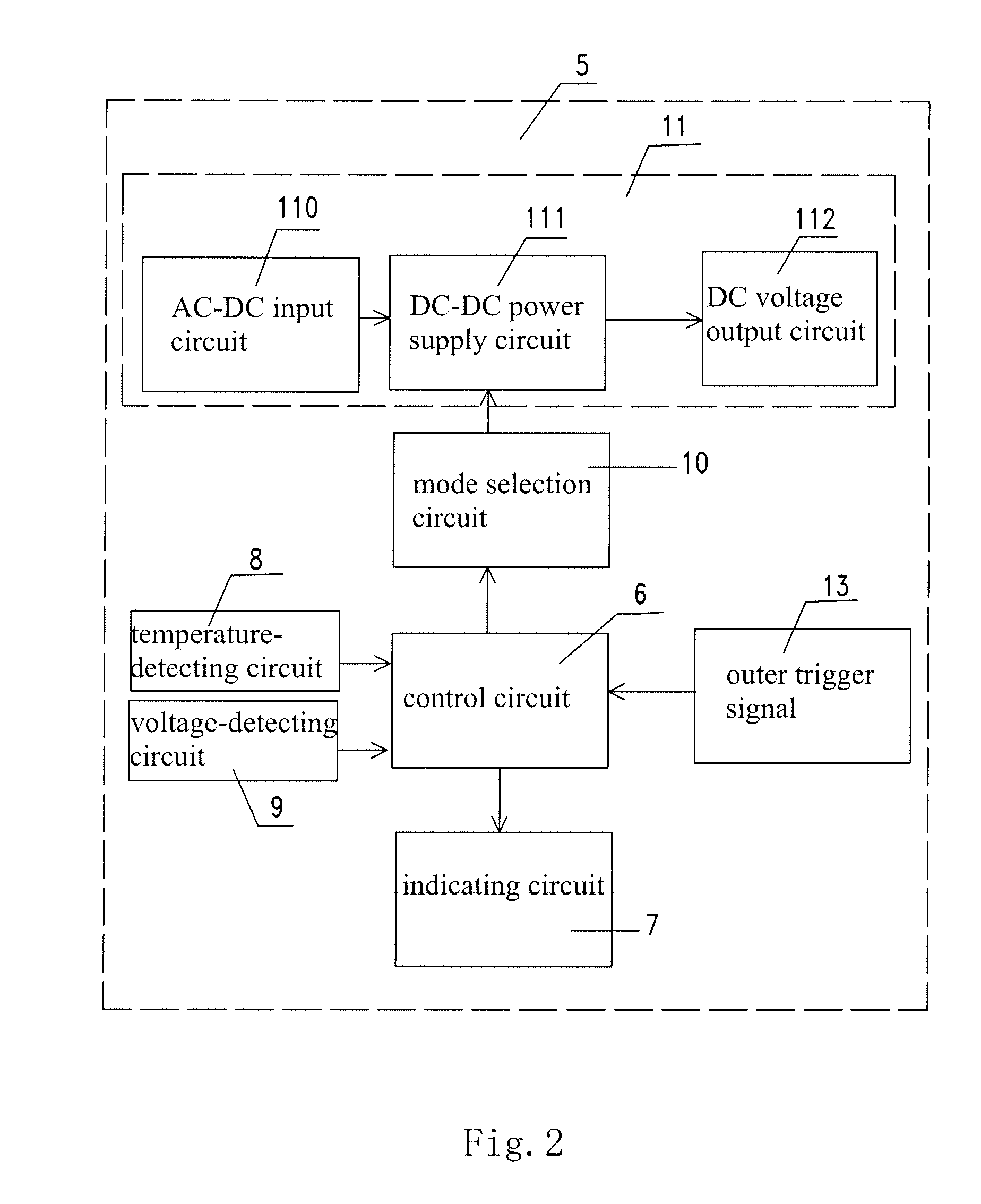 Battery charging system having multiple charging modes