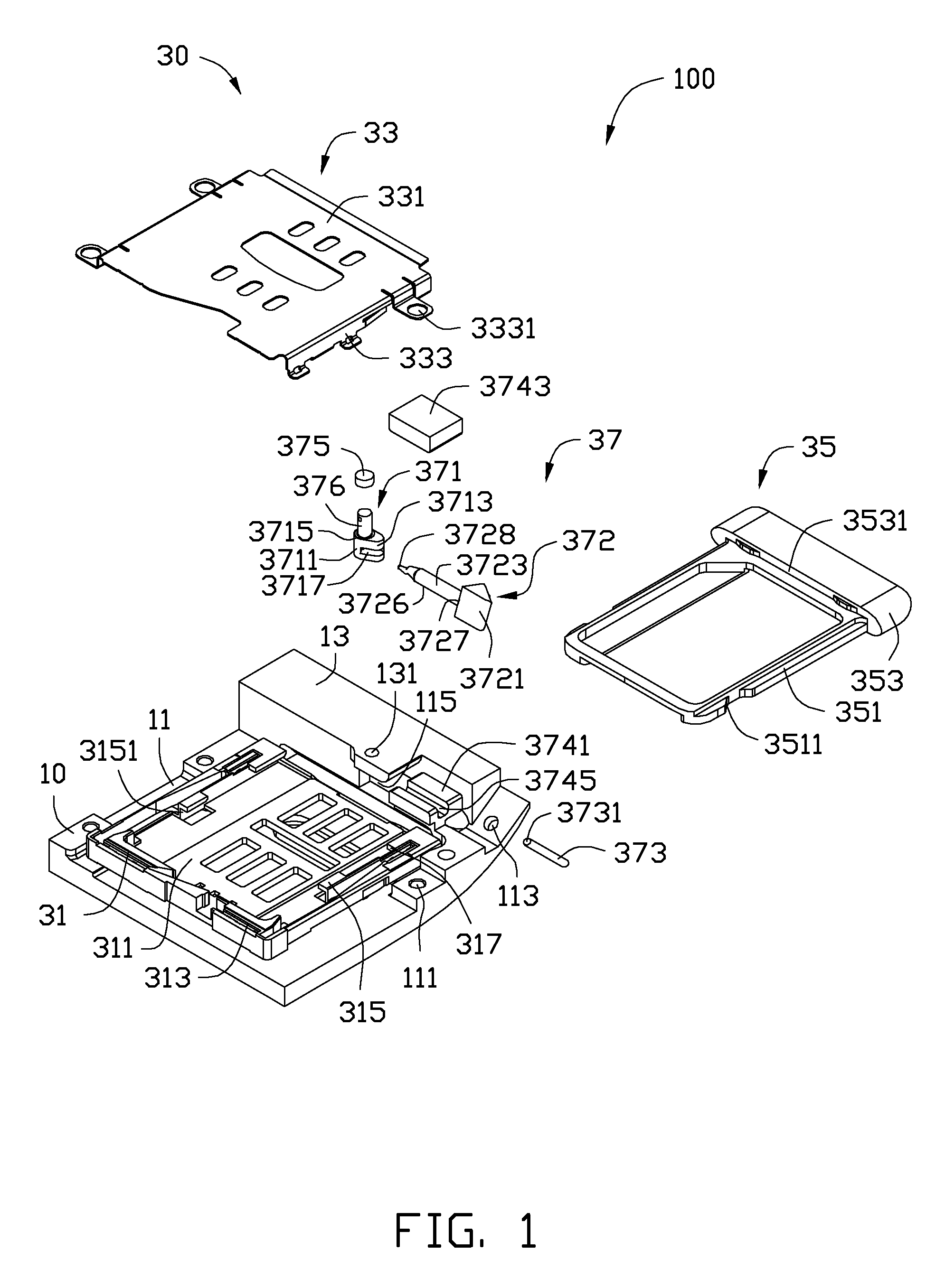 Chip card holding mechanism and portable electronic device