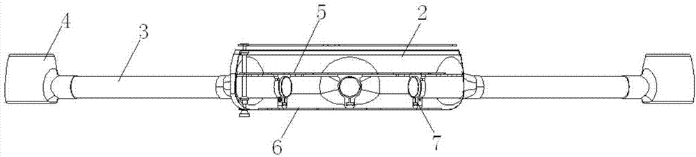 Carbon fiber multi-rotor unmanned aircraft fuselage and method for manufacturing the same