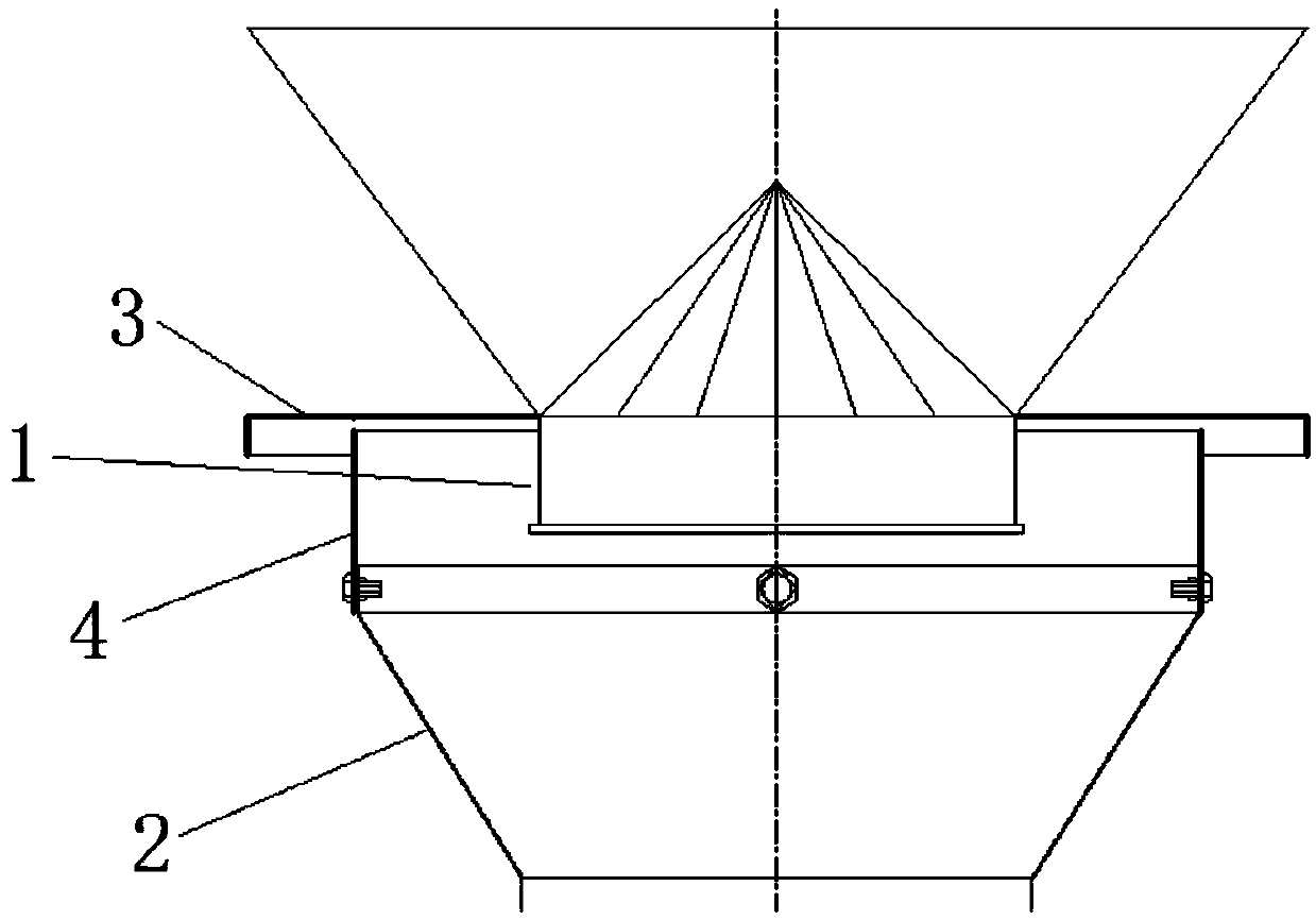 Discharge port connecting device for rotary equipment
