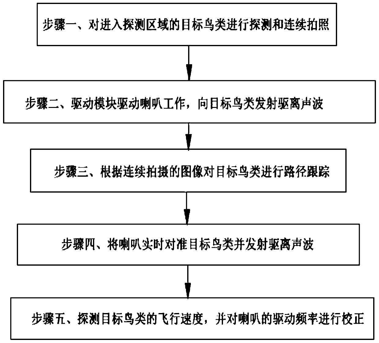 Oriented bird-repelling device and bird-repelling method based on target tracking