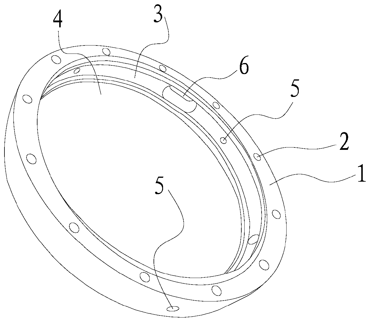 Flange preparation method based on three-plate mold