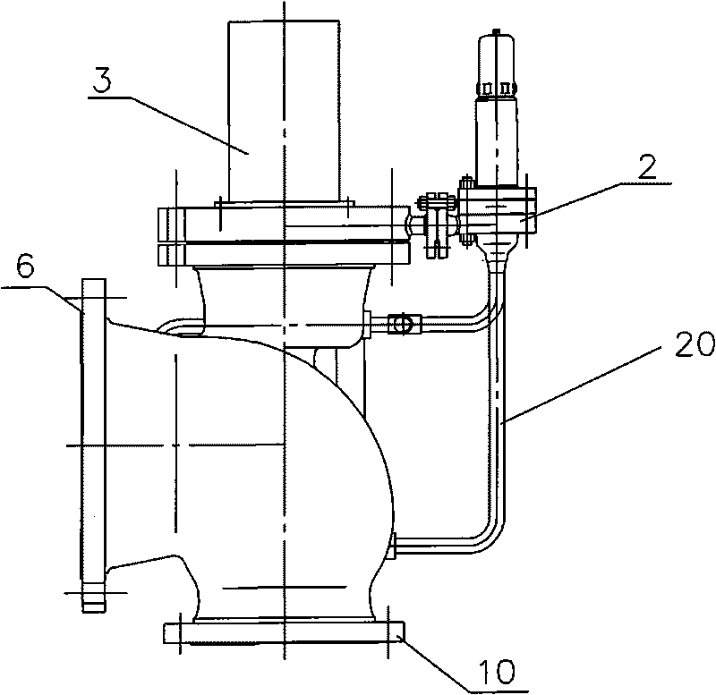 Heavy-caliber high-temperature pilot-operated type control valve