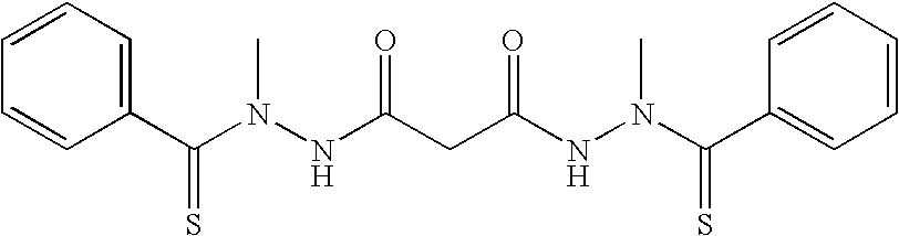 Bis(thiohydrazide amides) formulation