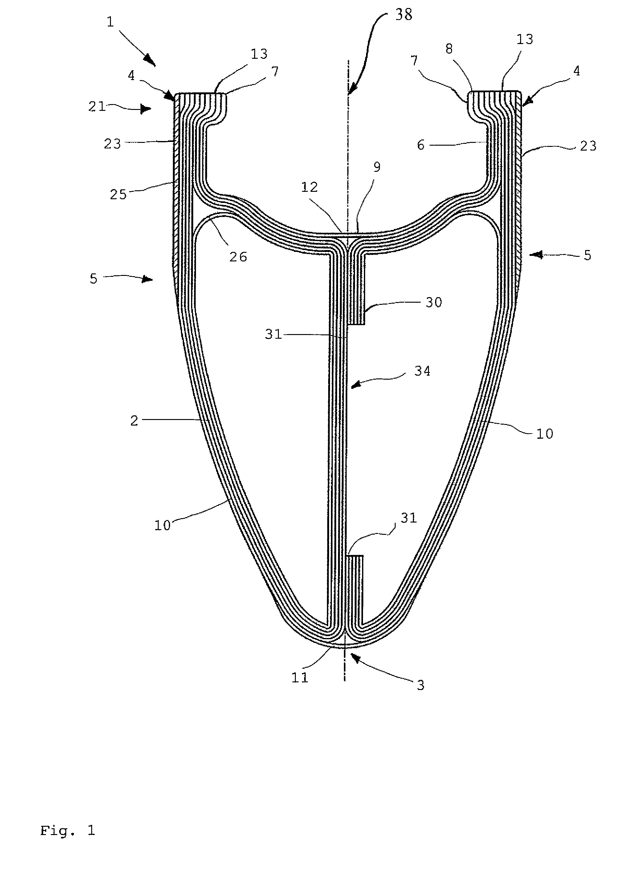 Rim and method for producing a rim