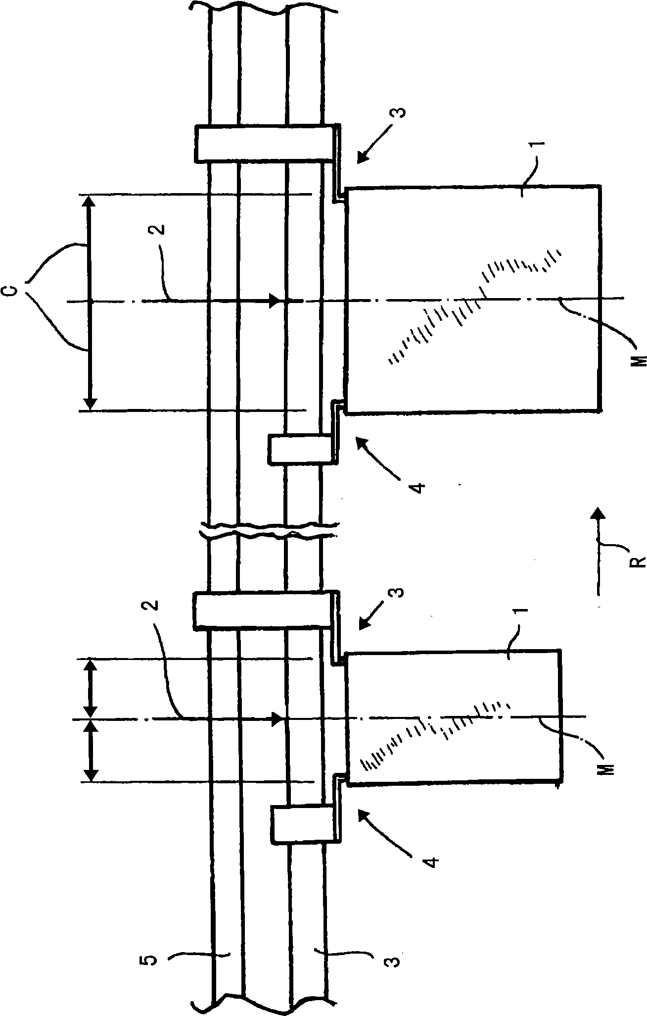 Device for treating flexible tubular structures having at least one opening