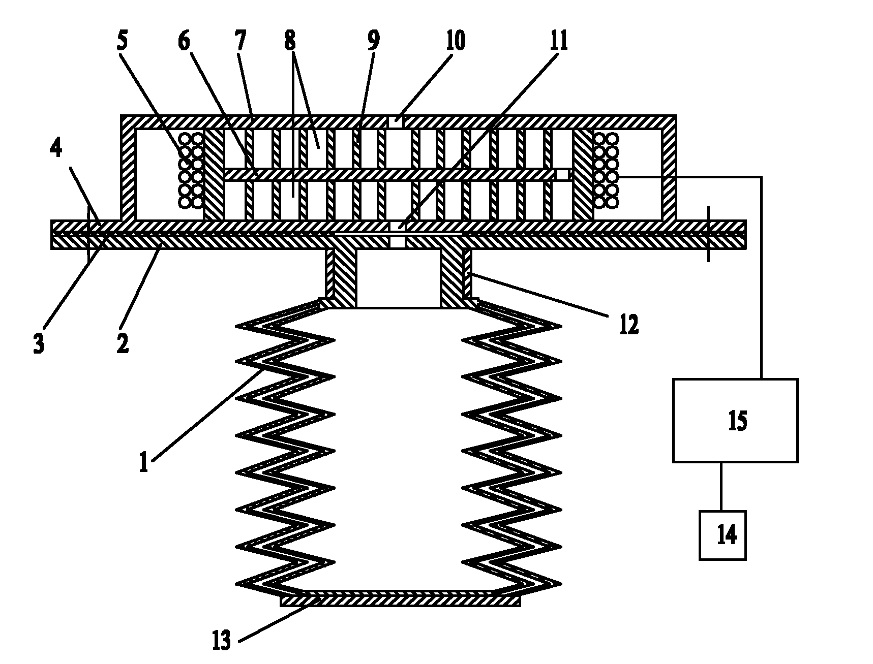 Archimedes spiral channel based controllable magneto-rheological grease buffer