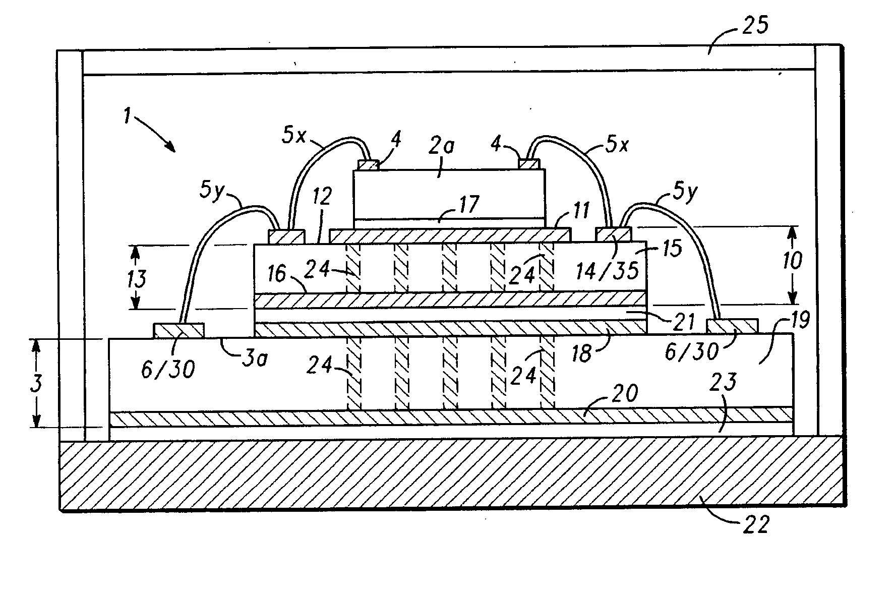 Integrated circuit mounting for thermal stress relief useable in a multi-chip module