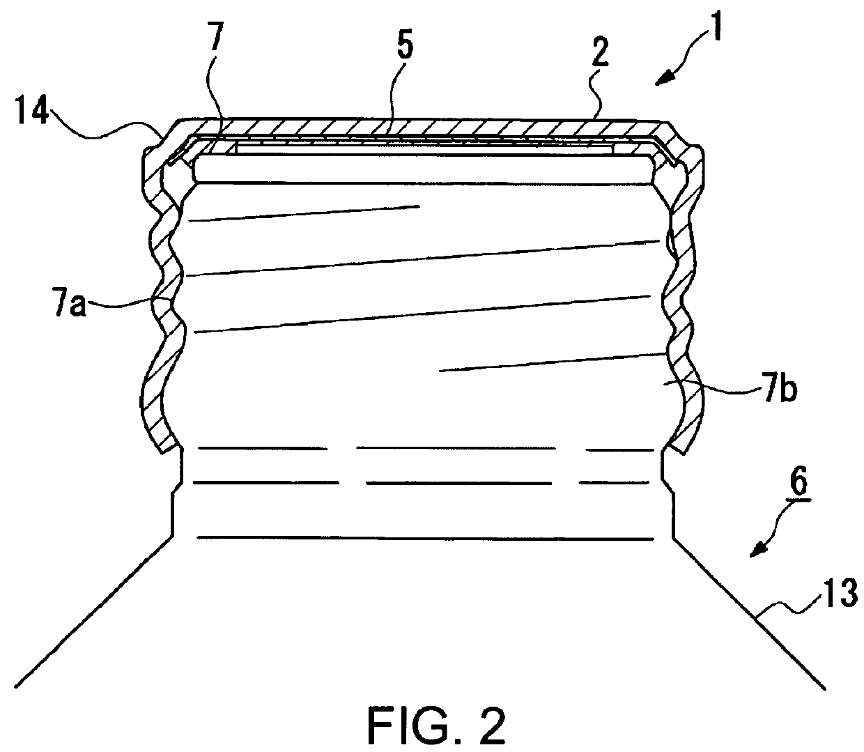 Liner-provided cap and cap-provided threaded container