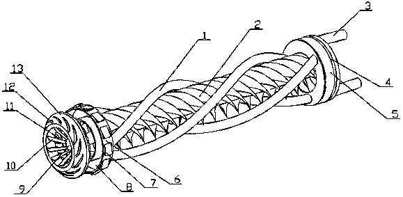 A device for dredging pipelines for cable laying in electric power construction