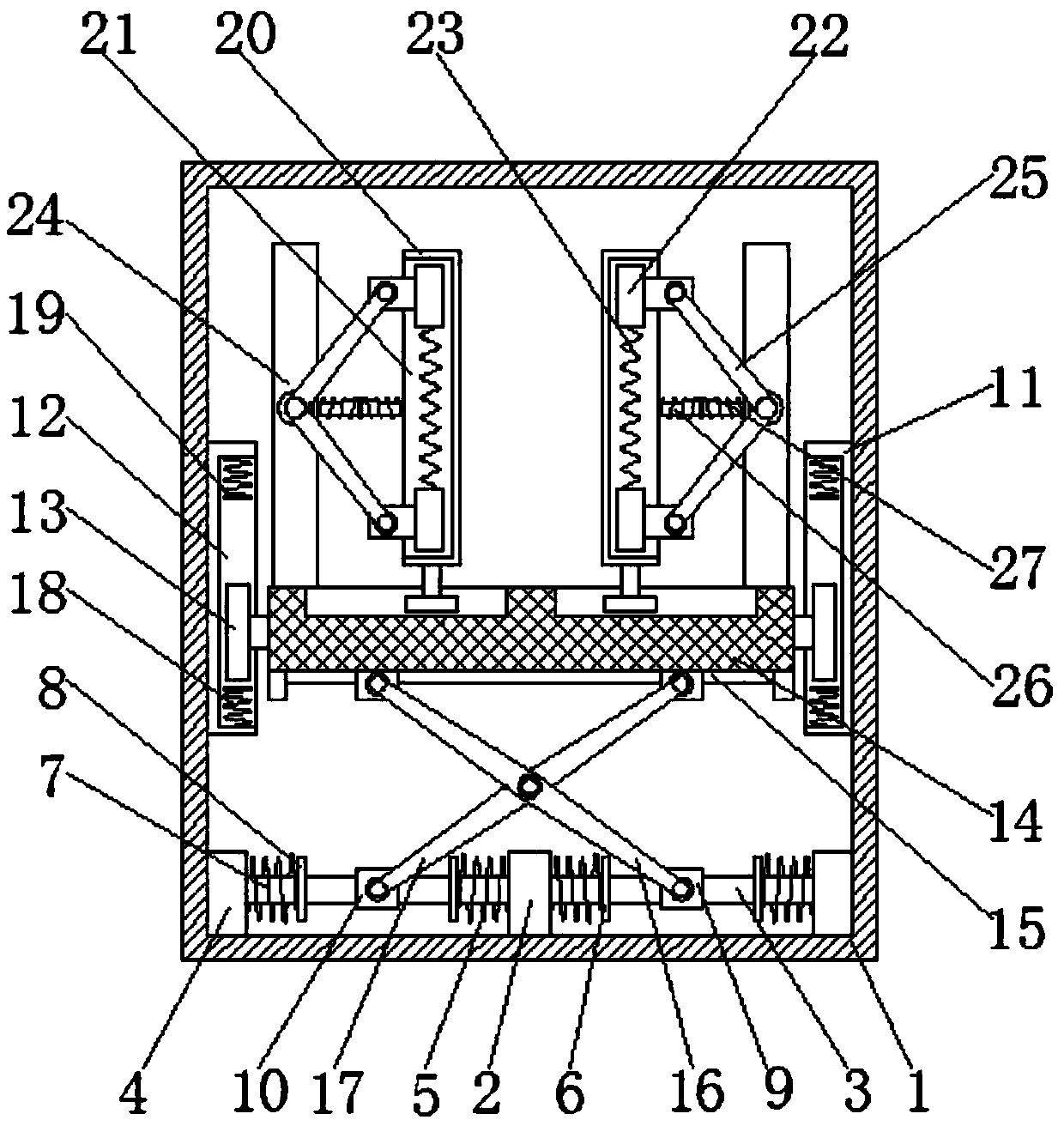 Damping and clamping device for electrical equipment